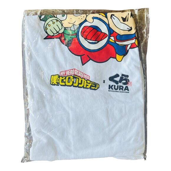 Kura Sushi x My Hero Academia White Special Giveaway T-Shirt size L NEW Sealed - Picture 4 of 4